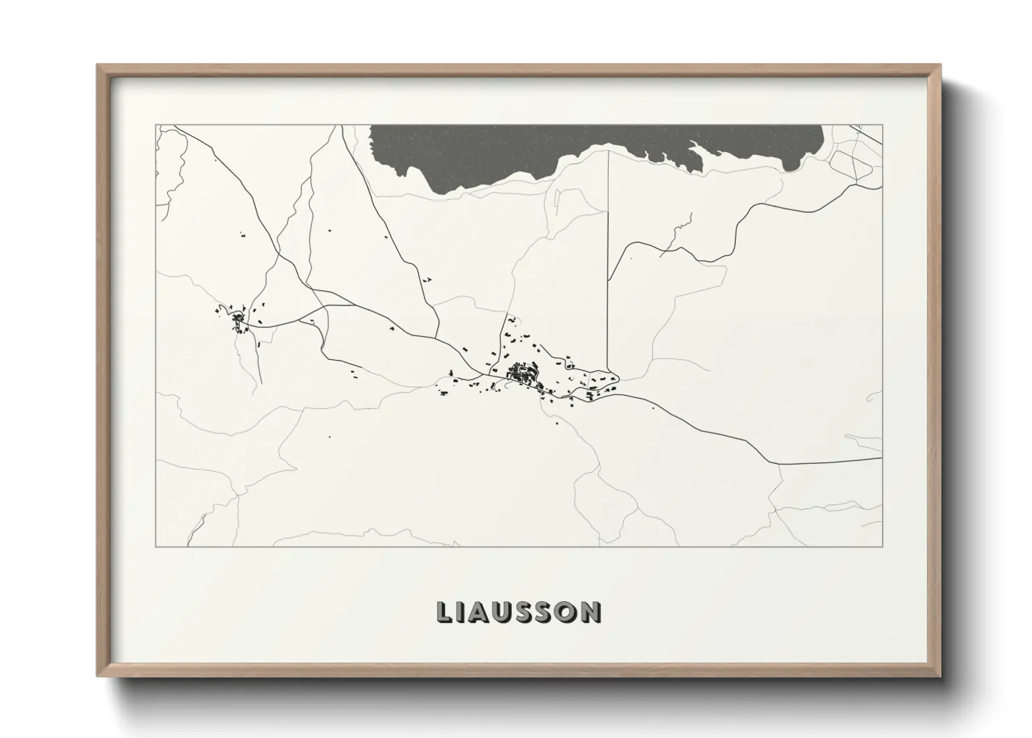 Une affiche de carte sur Liausson