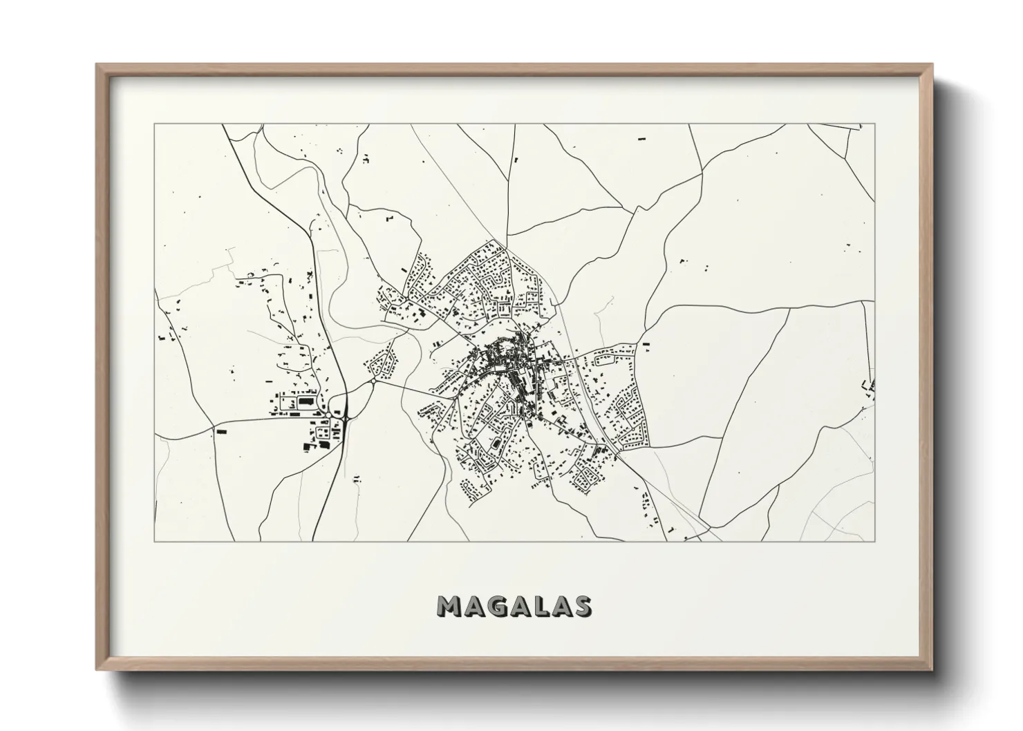 Une affiche de carte sur Magalas