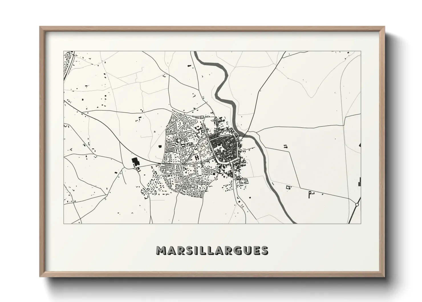 Une affiche de carte sur Marsillargues