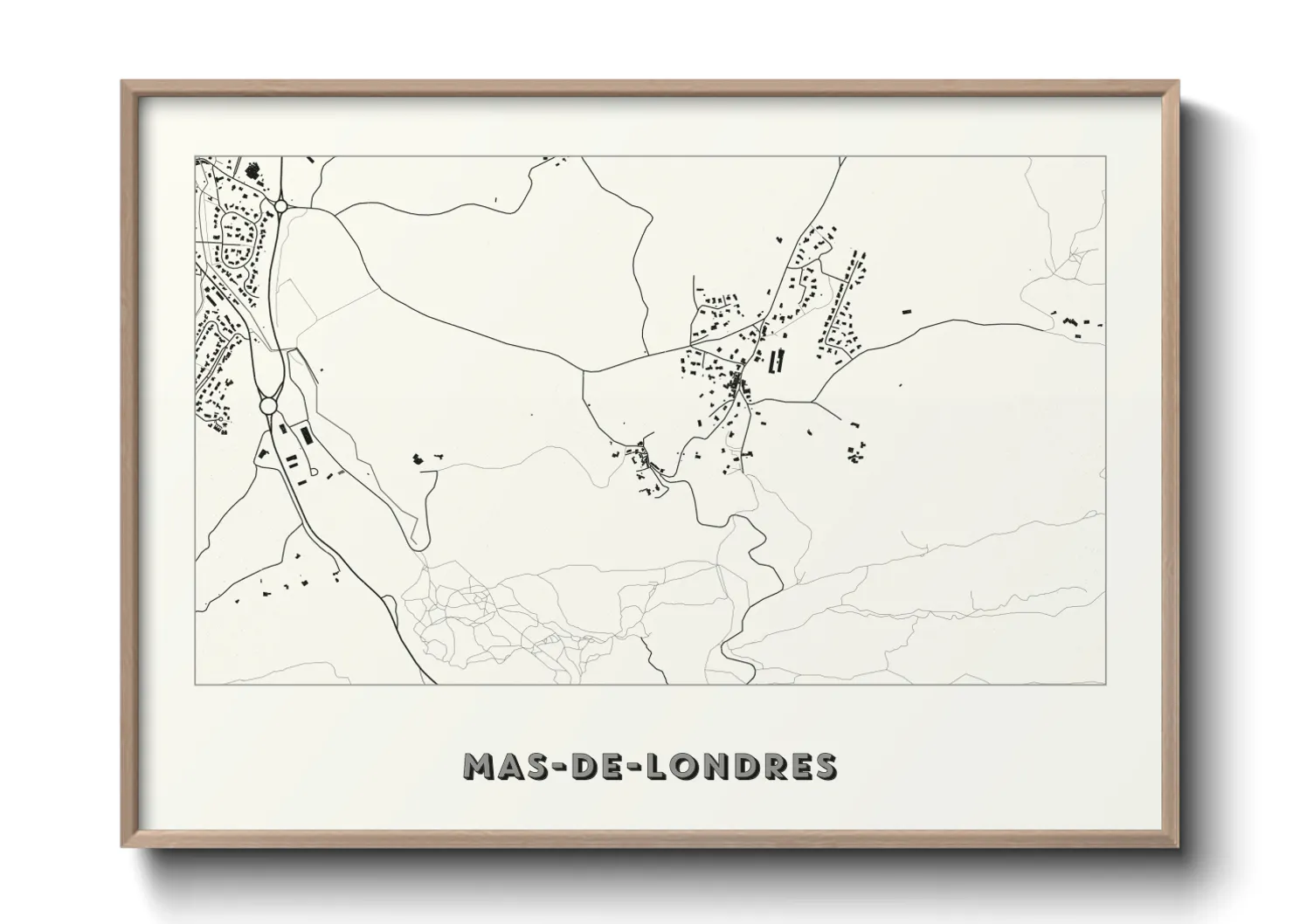 Une affiche de carte sur Mas-de-Londres