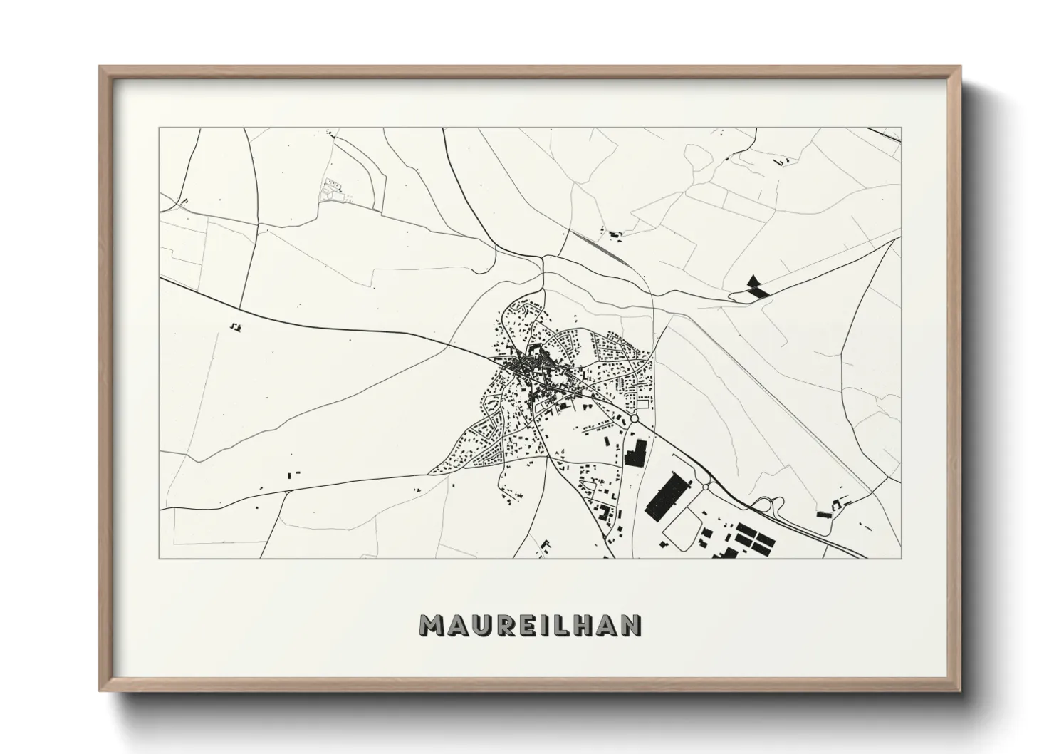 Une affiche de carte sur Maureilhan