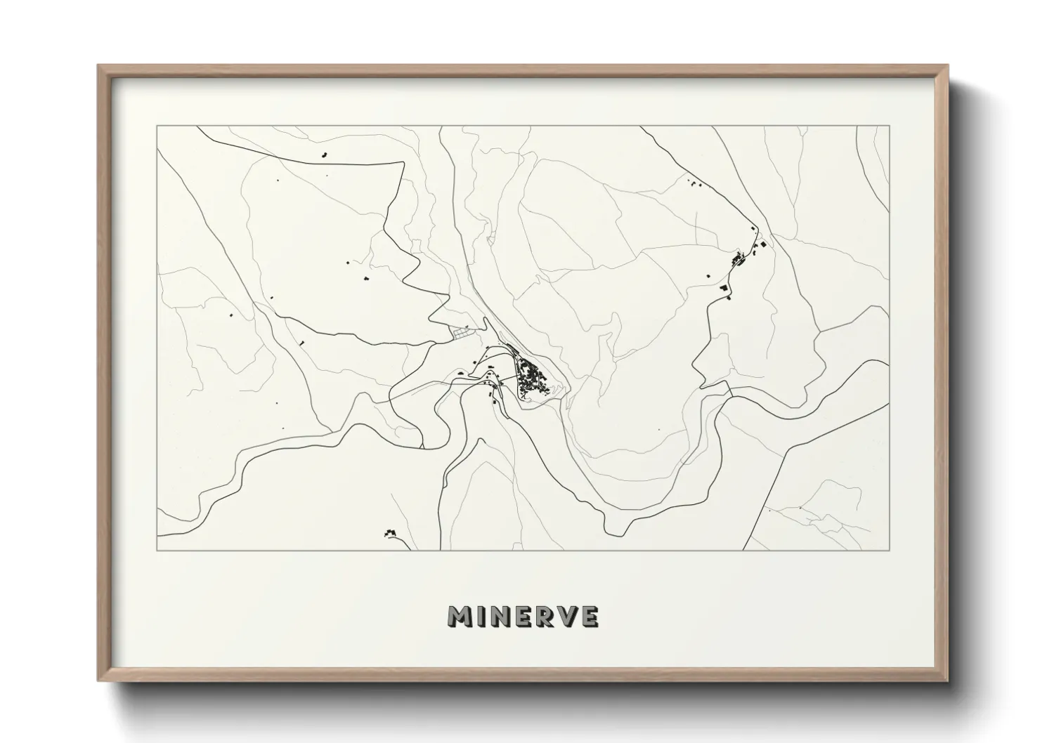 Une affiche de carte sur Minerve
