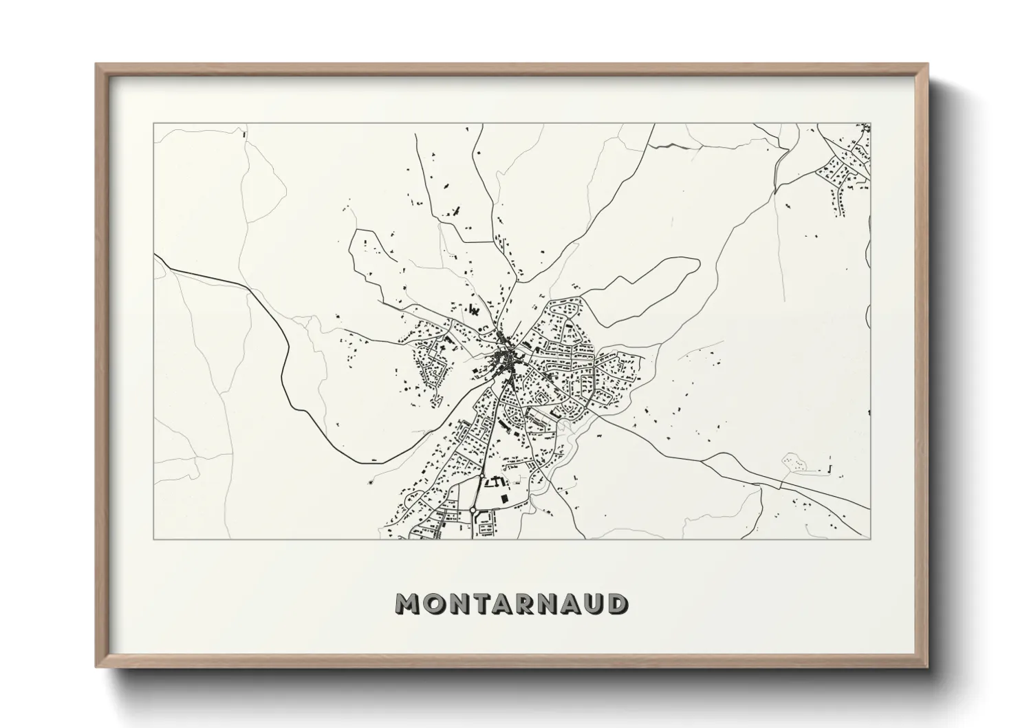 Une affiche de carte sur Montarnaud