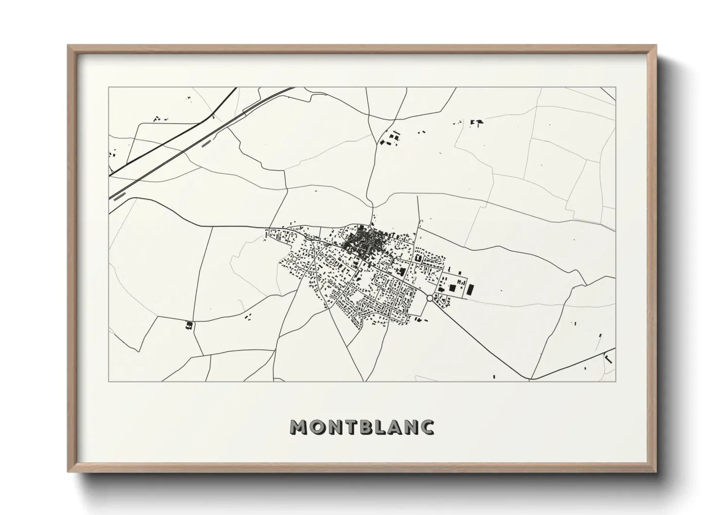 Une affiche de carte sur Montblanc