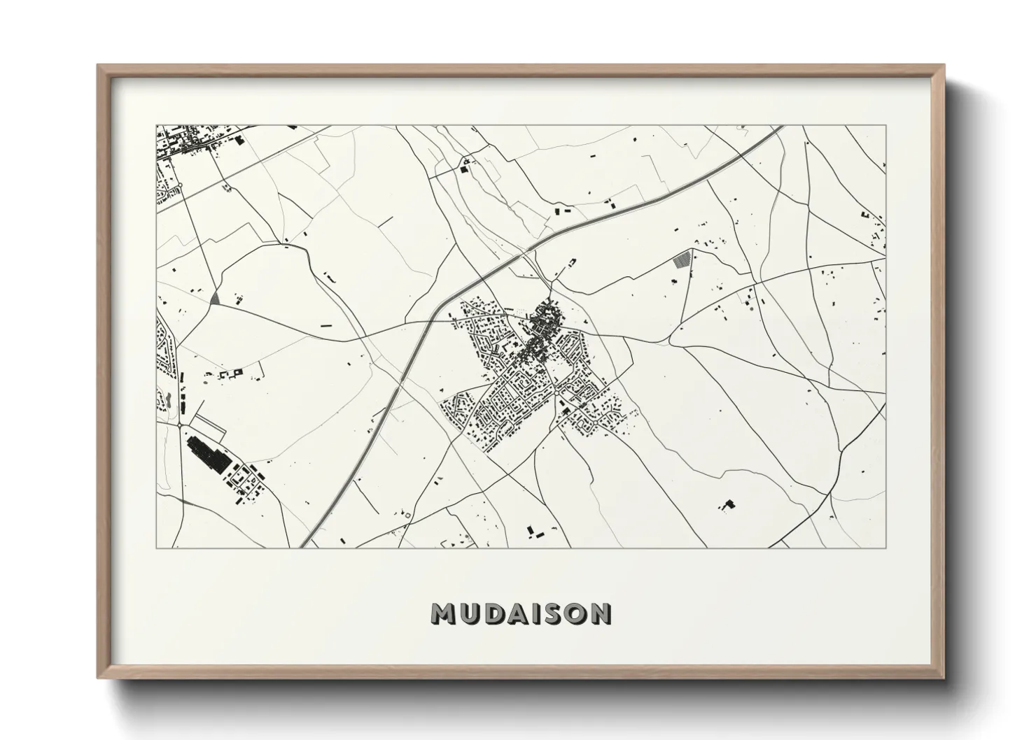 Une affiche de carte sur Mudaison