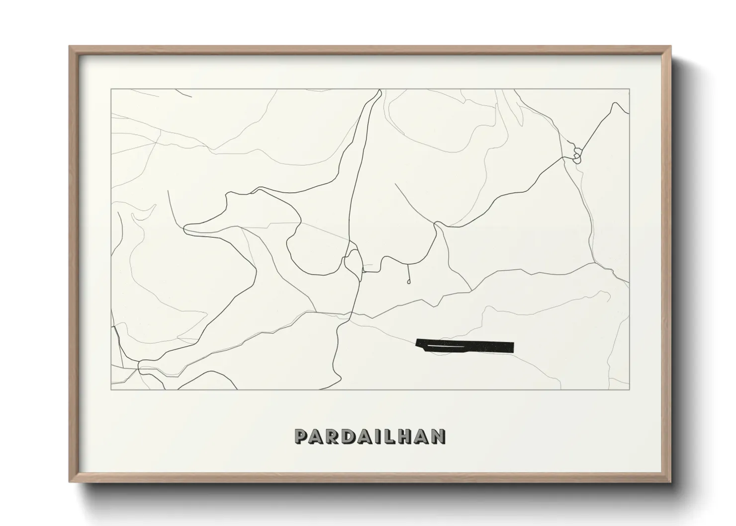 Une affiche de carte sur Pardailhan