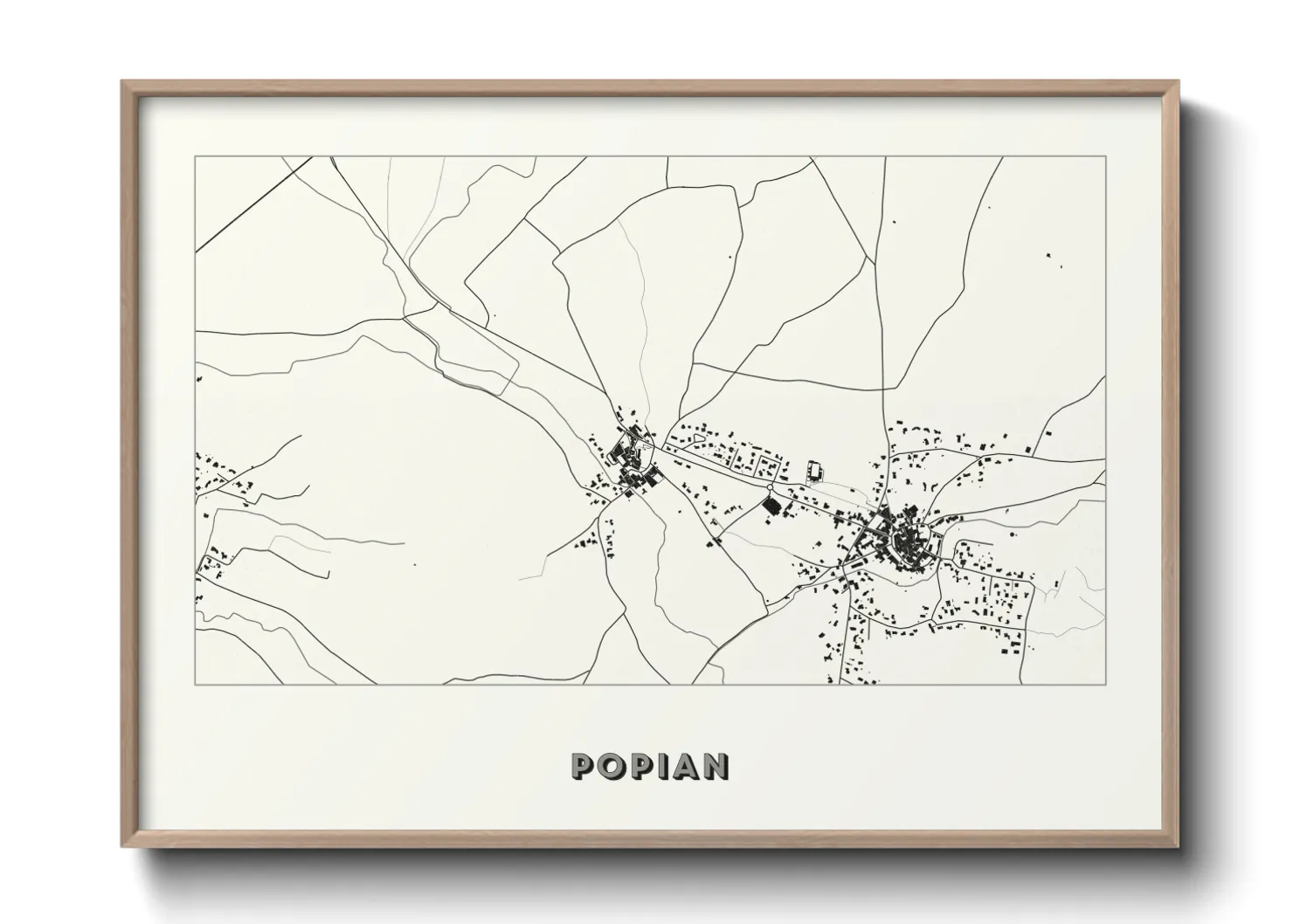 Une affiche de carte sur Popian