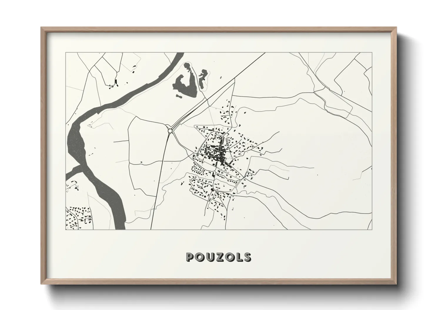 Une affiche de carte sur Pouzols