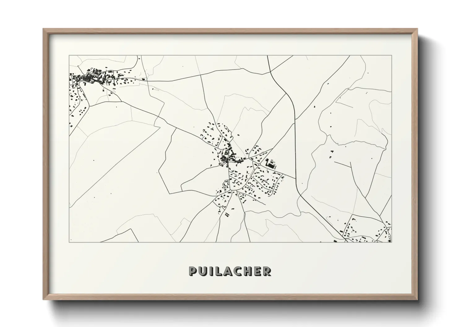 Une affiche de carte sur Puilacher