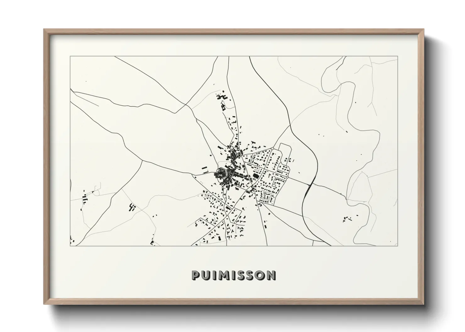 Une affiche de carte sur Puimisson