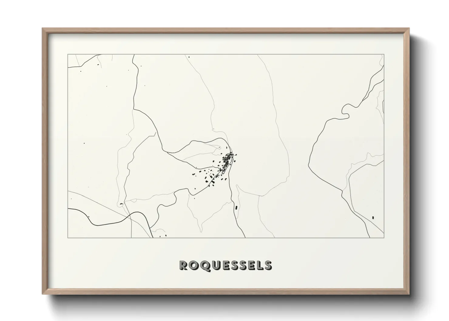 Une affiche de carte sur Roquessels