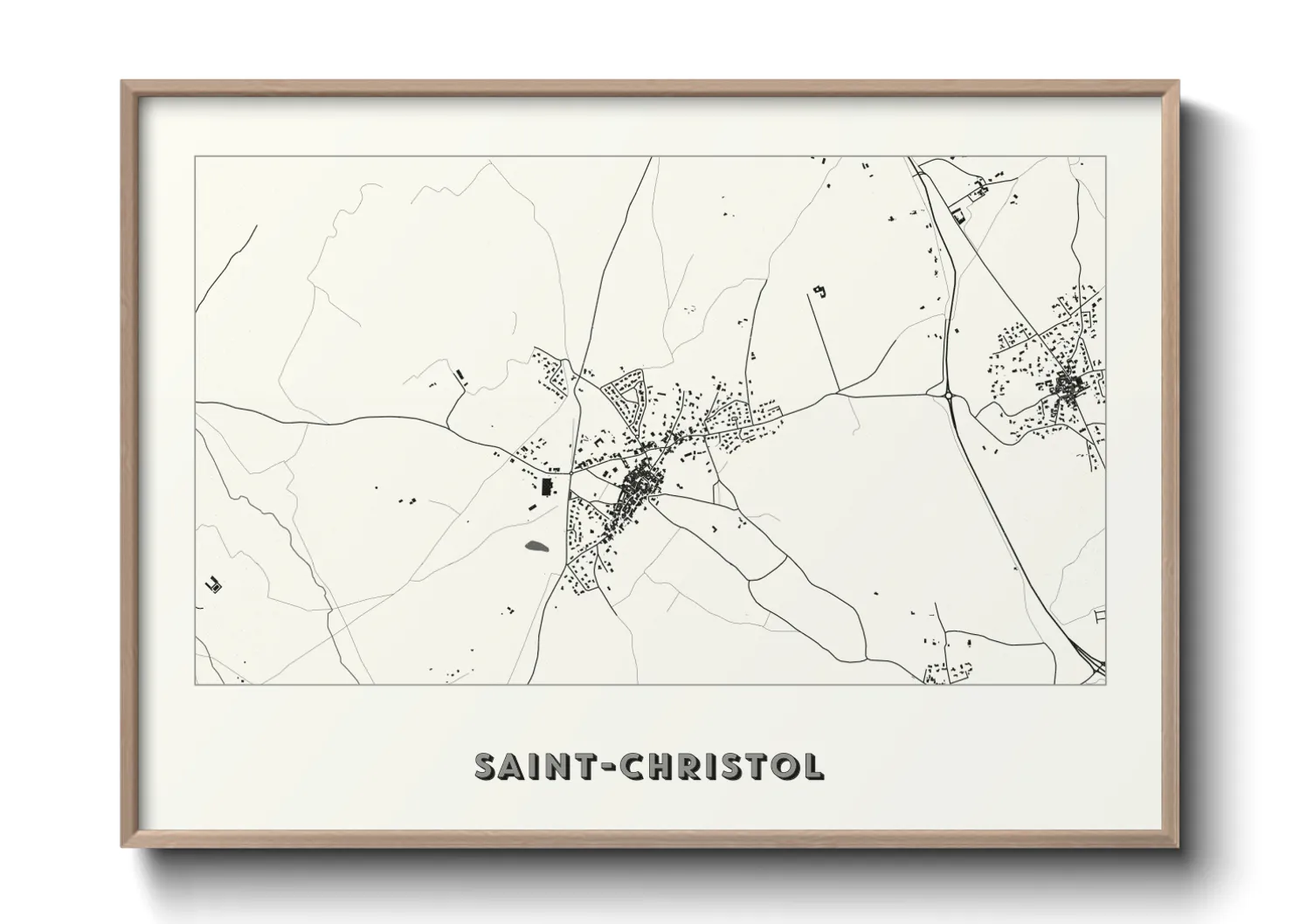 Une affiche de carte sur Saint-Christol