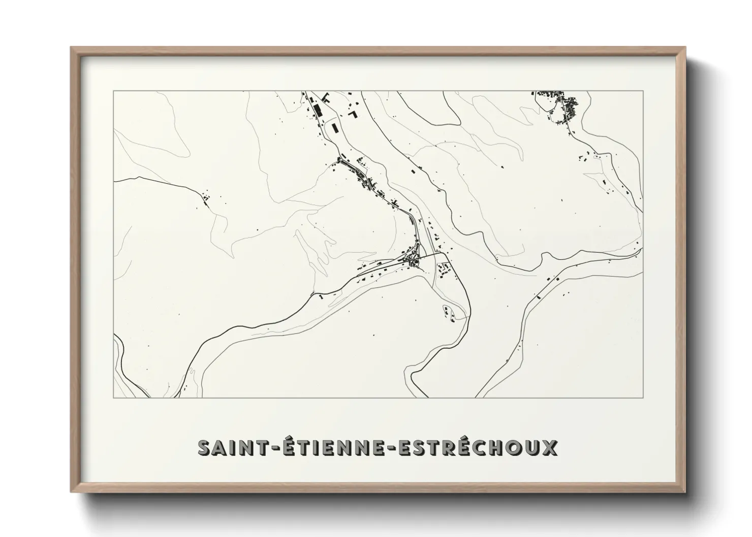 Une affiche de carte sur Saint-Étienne-Estréchoux