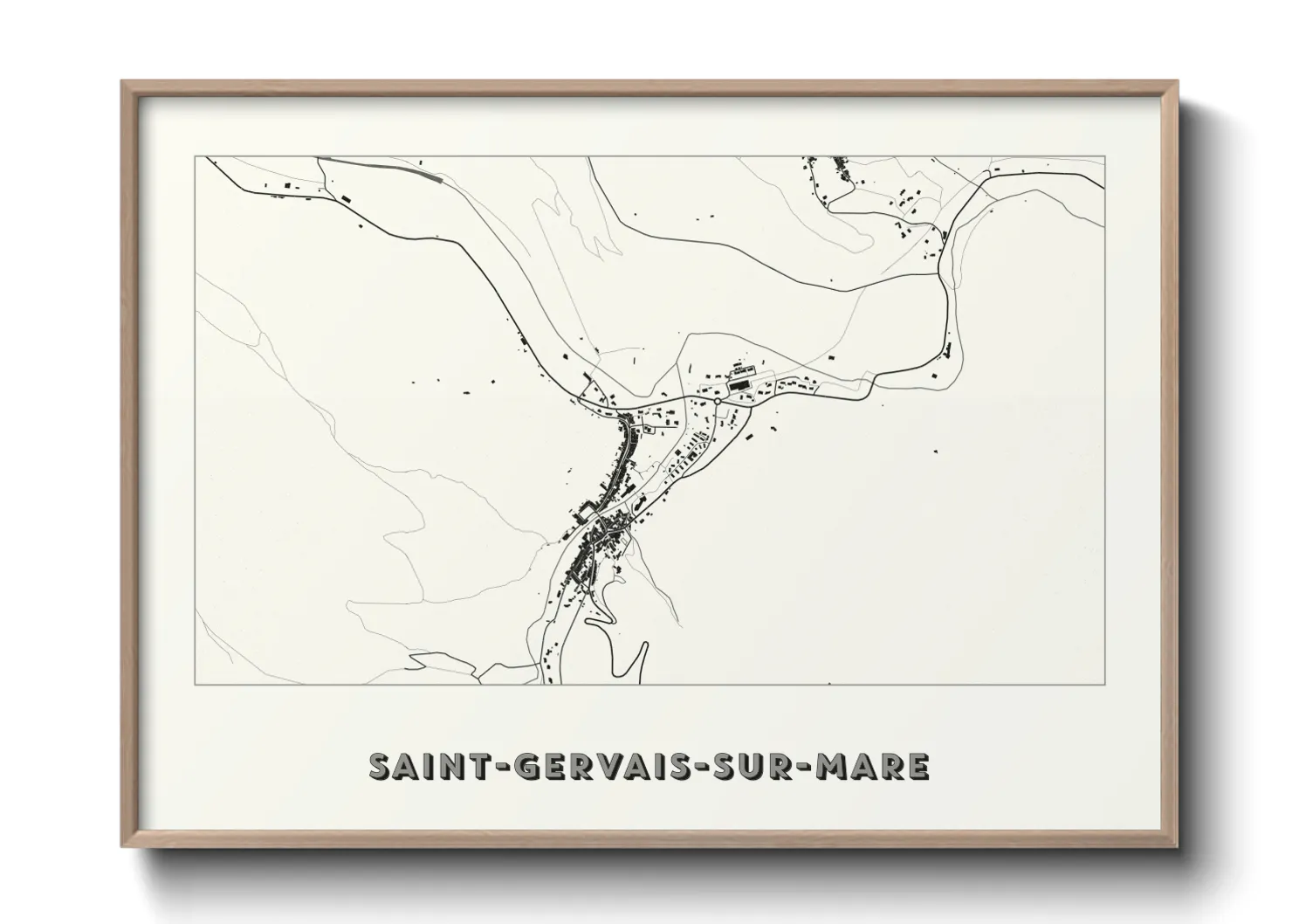 Une affiche de carte sur Saint-Gervais-sur-Mare