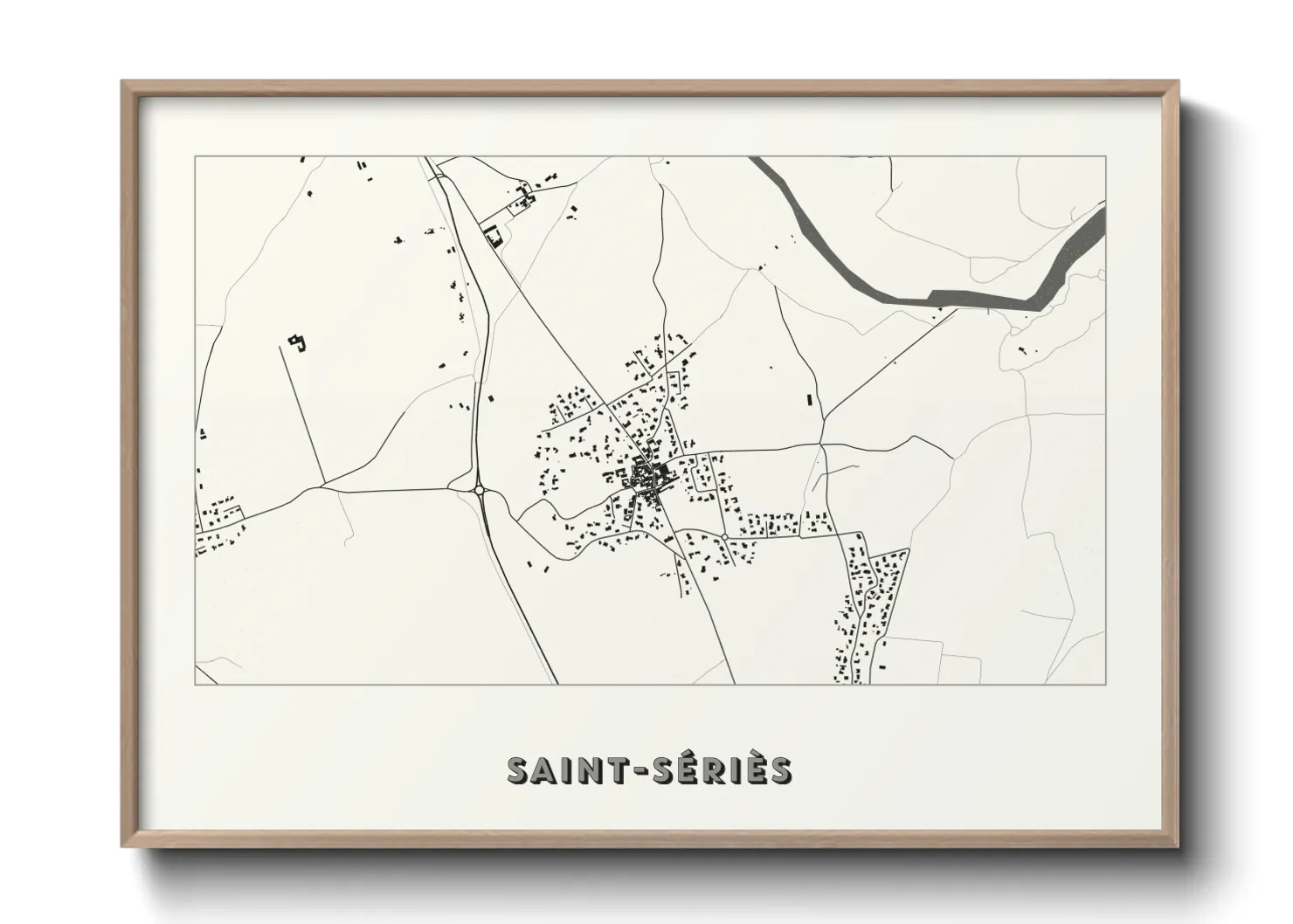 Une affiche de carte sur Saint-Sériès