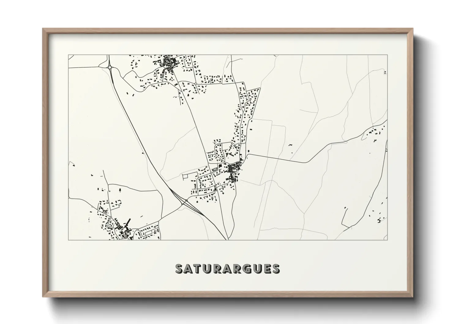 Une affiche de carte sur Saturargues