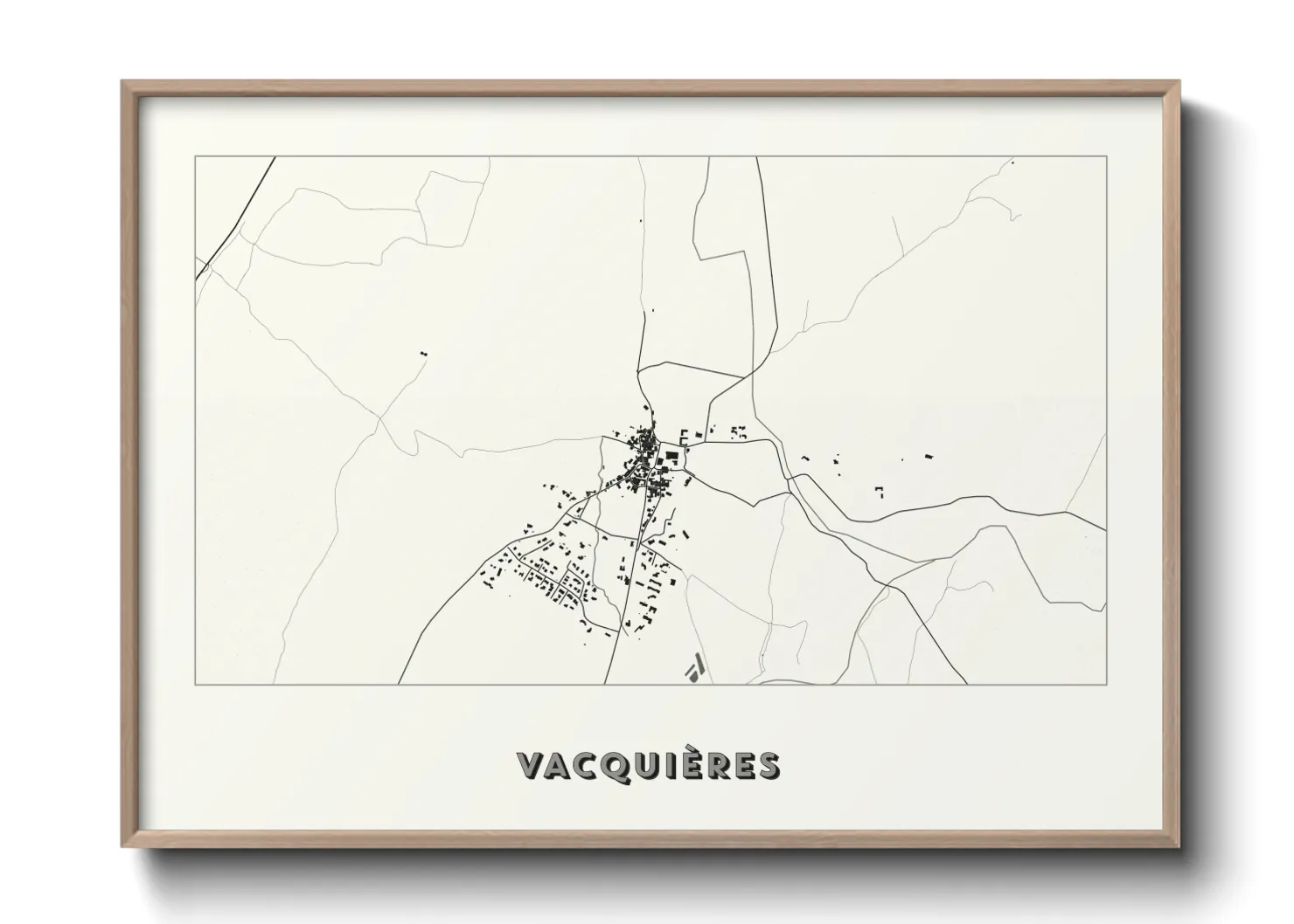 Une affiche de carte sur Vacquières