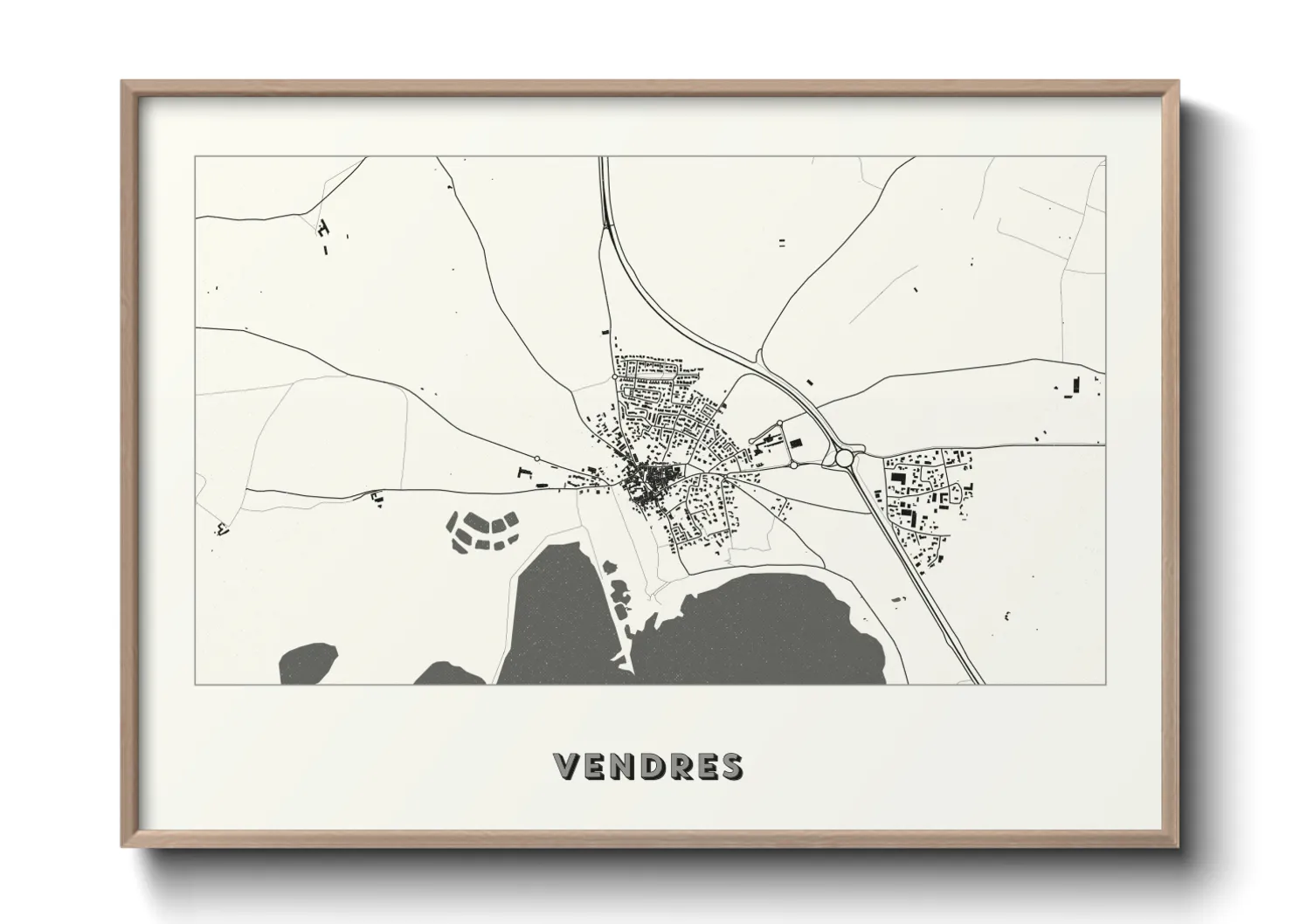 Une affiche de carte sur Vendres