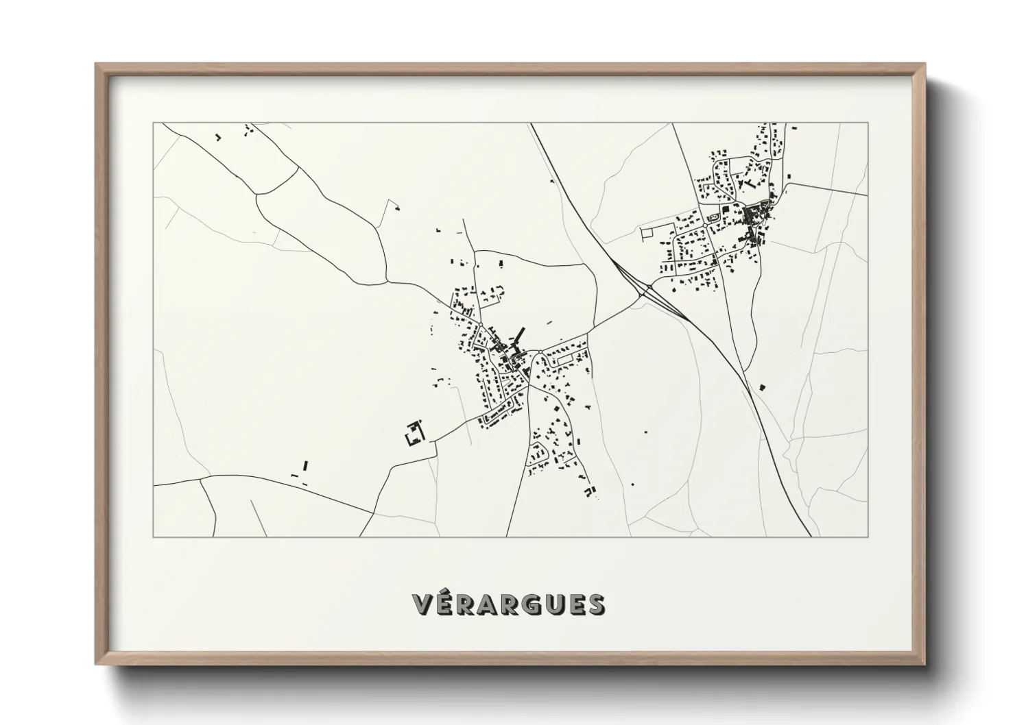 Une affiche de carte sur Vérargues