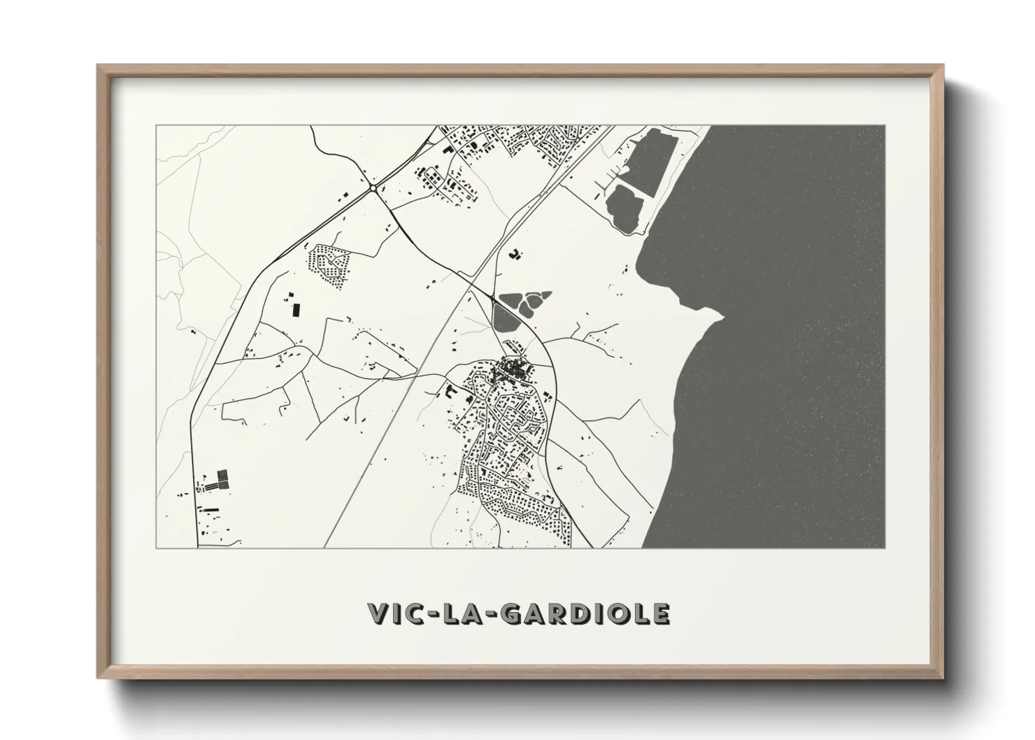 Une affiche de carte sur Vic-la-Gardiole