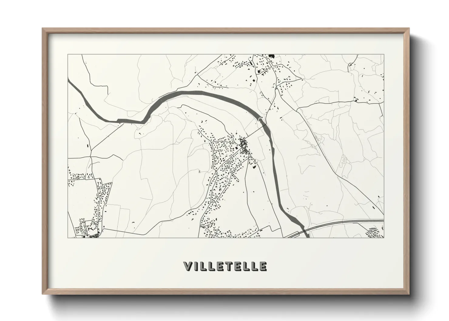 Une affiche de carte sur Villetelle