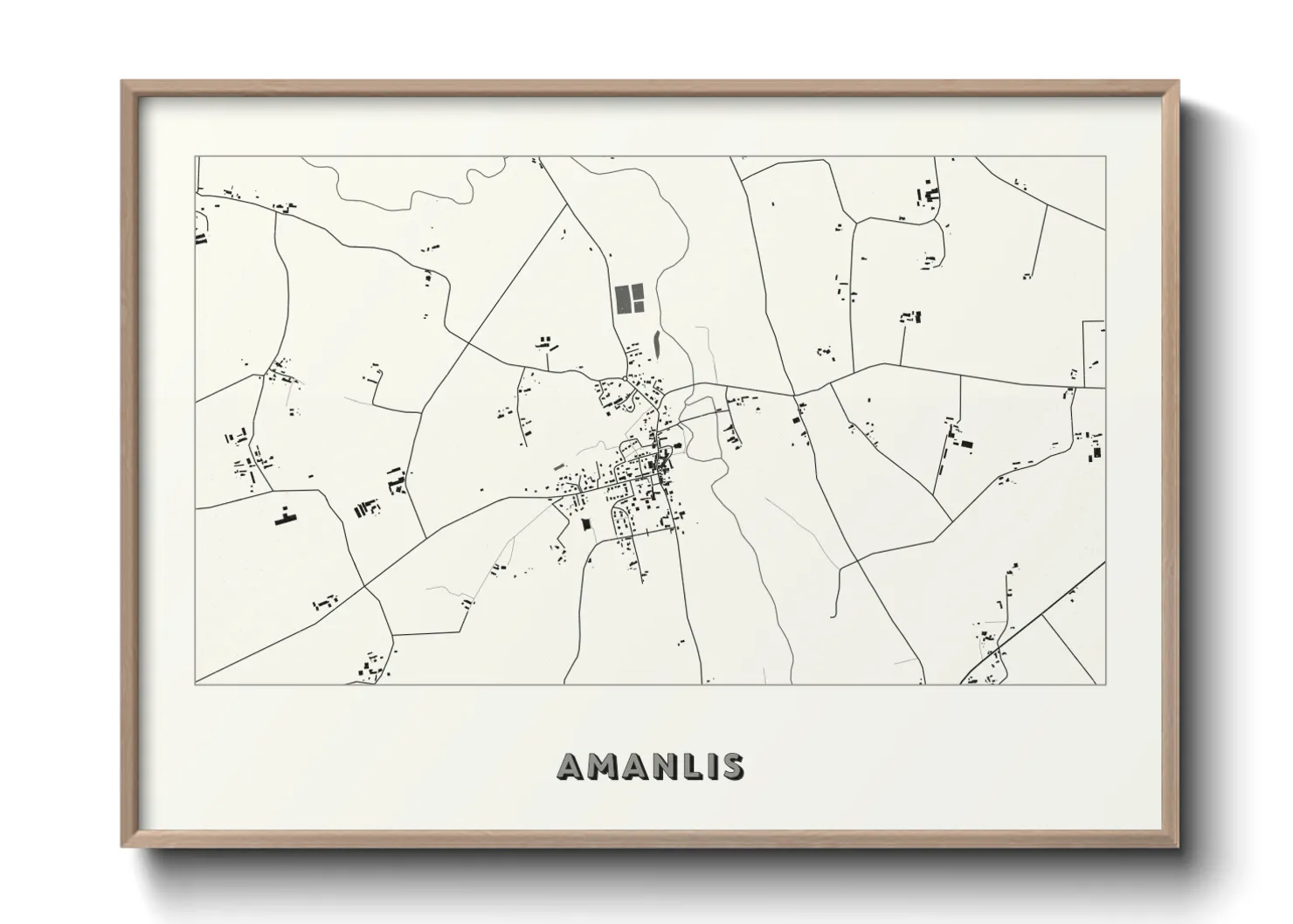 Une affiche de carte sur Amanlis
