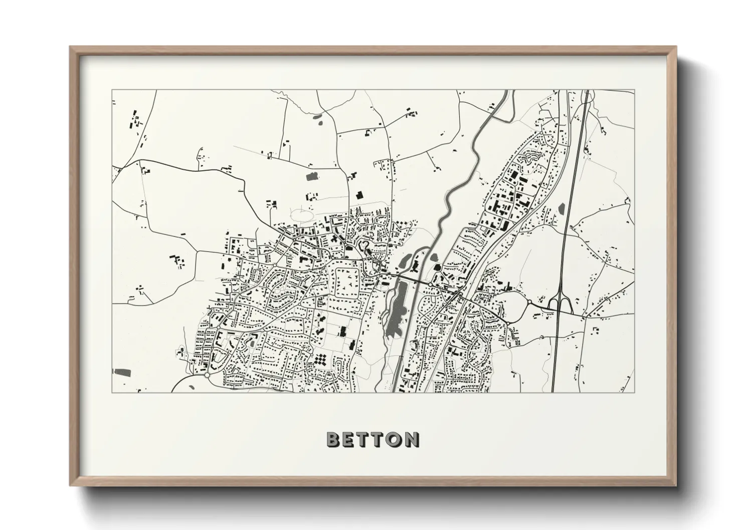 Une affiche de carte sur Betton