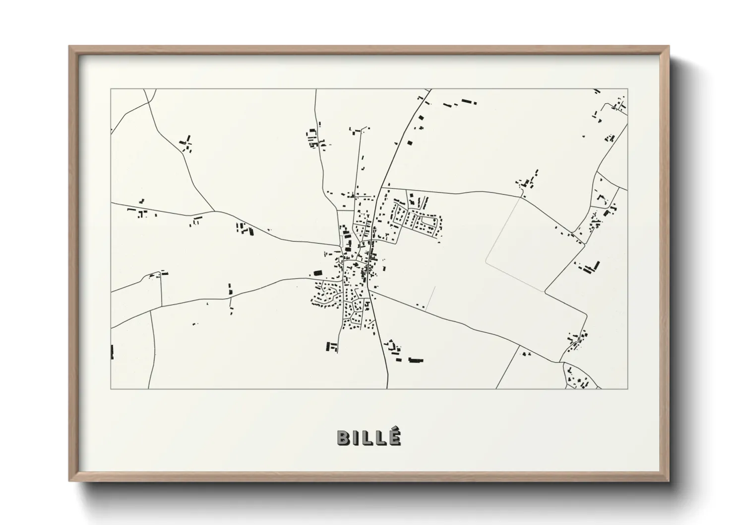 Une affiche de carte sur Billé