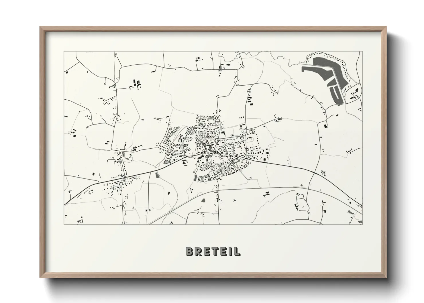 Une affiche de carte sur Breteil