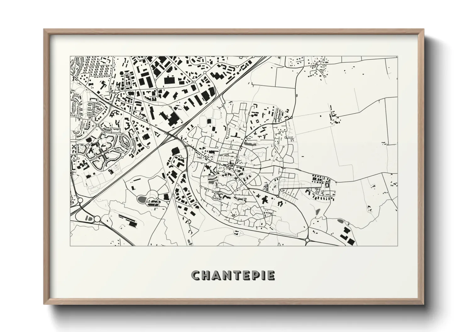 Une affiche de carte sur Chantepie