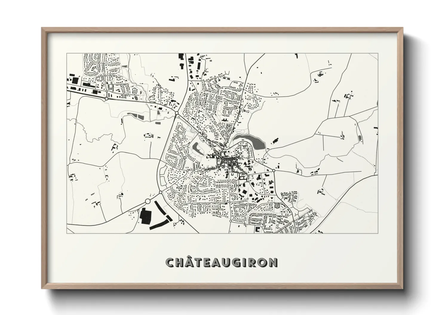 Une affiche de carte sur Châteaugiron