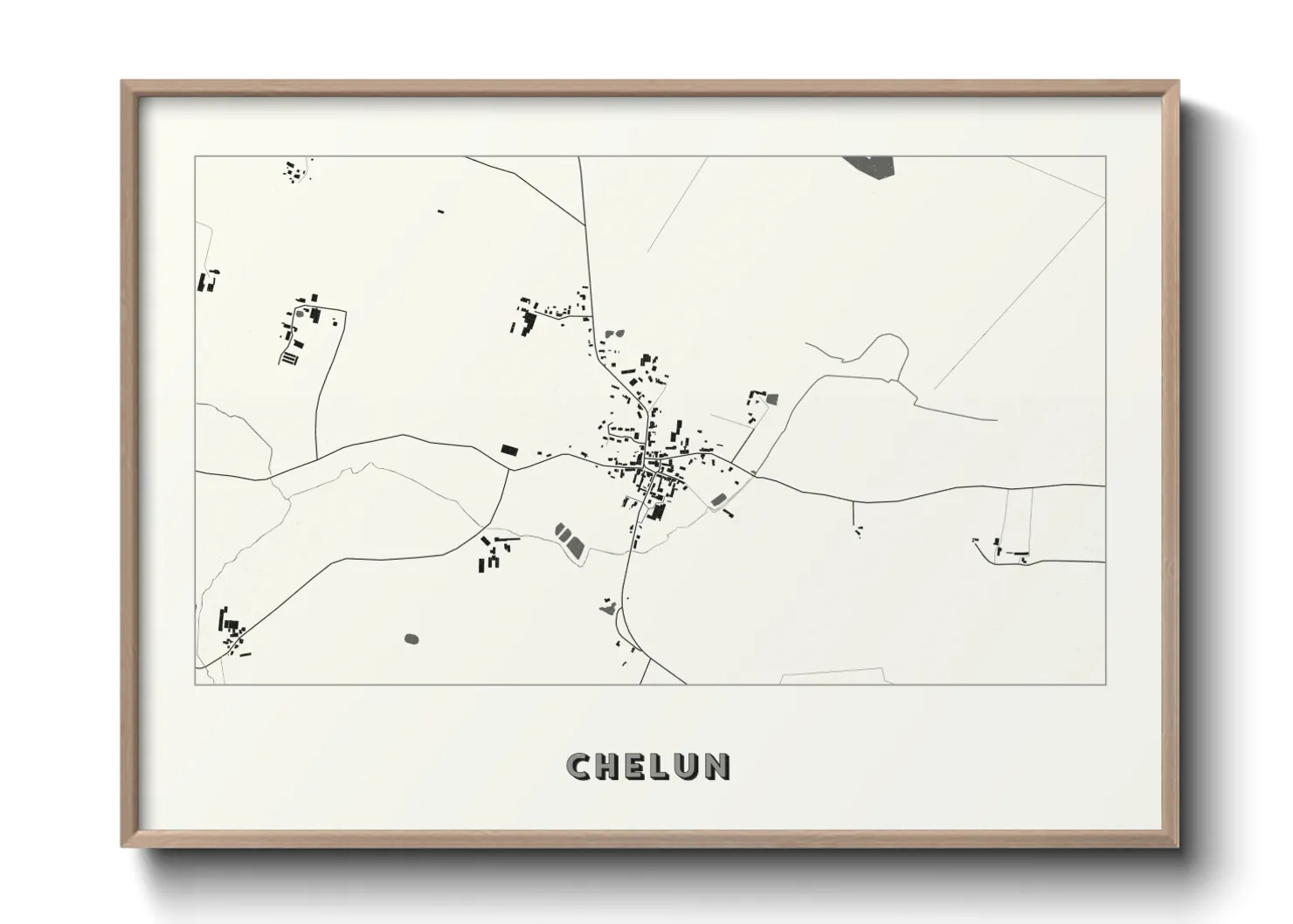 Une affiche de carte sur Chelun