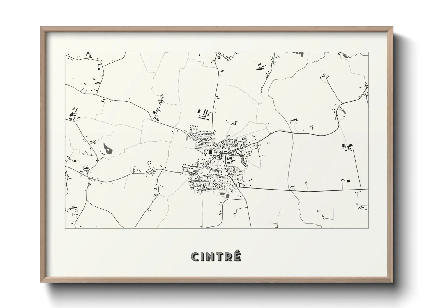 Une affiche de carte sur Cintré