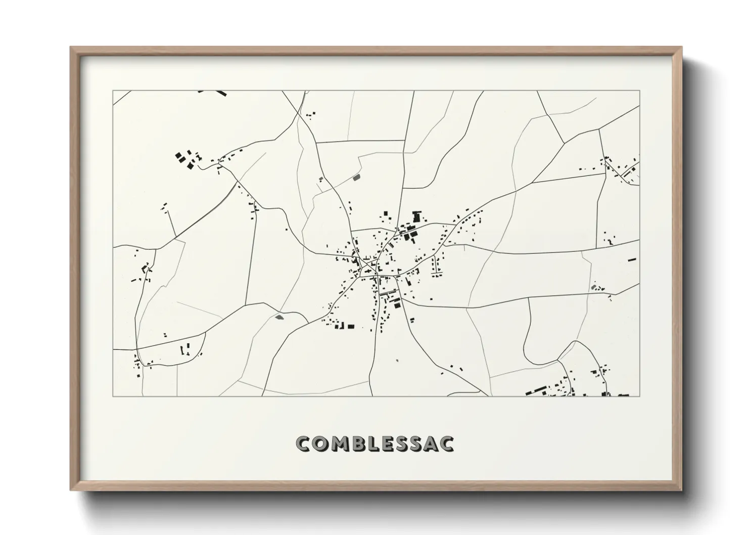 Une affiche de carte sur Comblessac