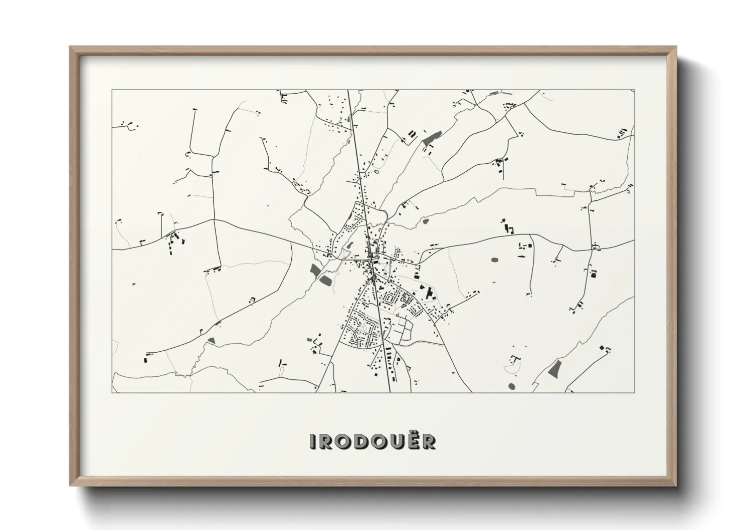 Une affiche de carte sur Irodouër