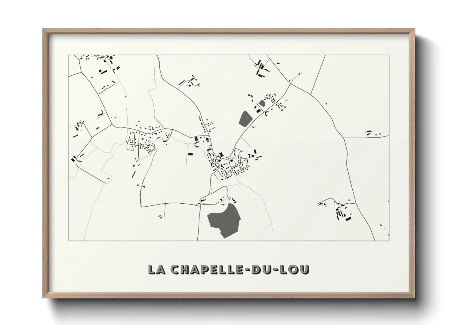 Une affiche de carte sur La Chapelle-du-Lou