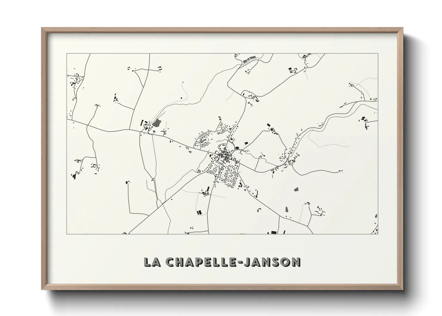 Une affiche de carte sur La Chapelle-Janson