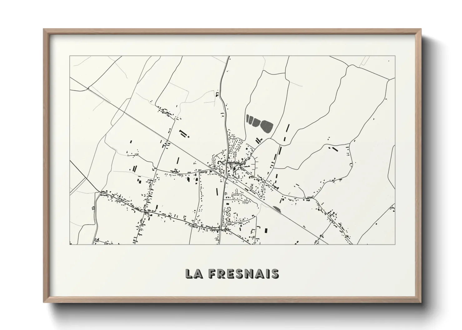 Une affiche de carte sur La Fresnais