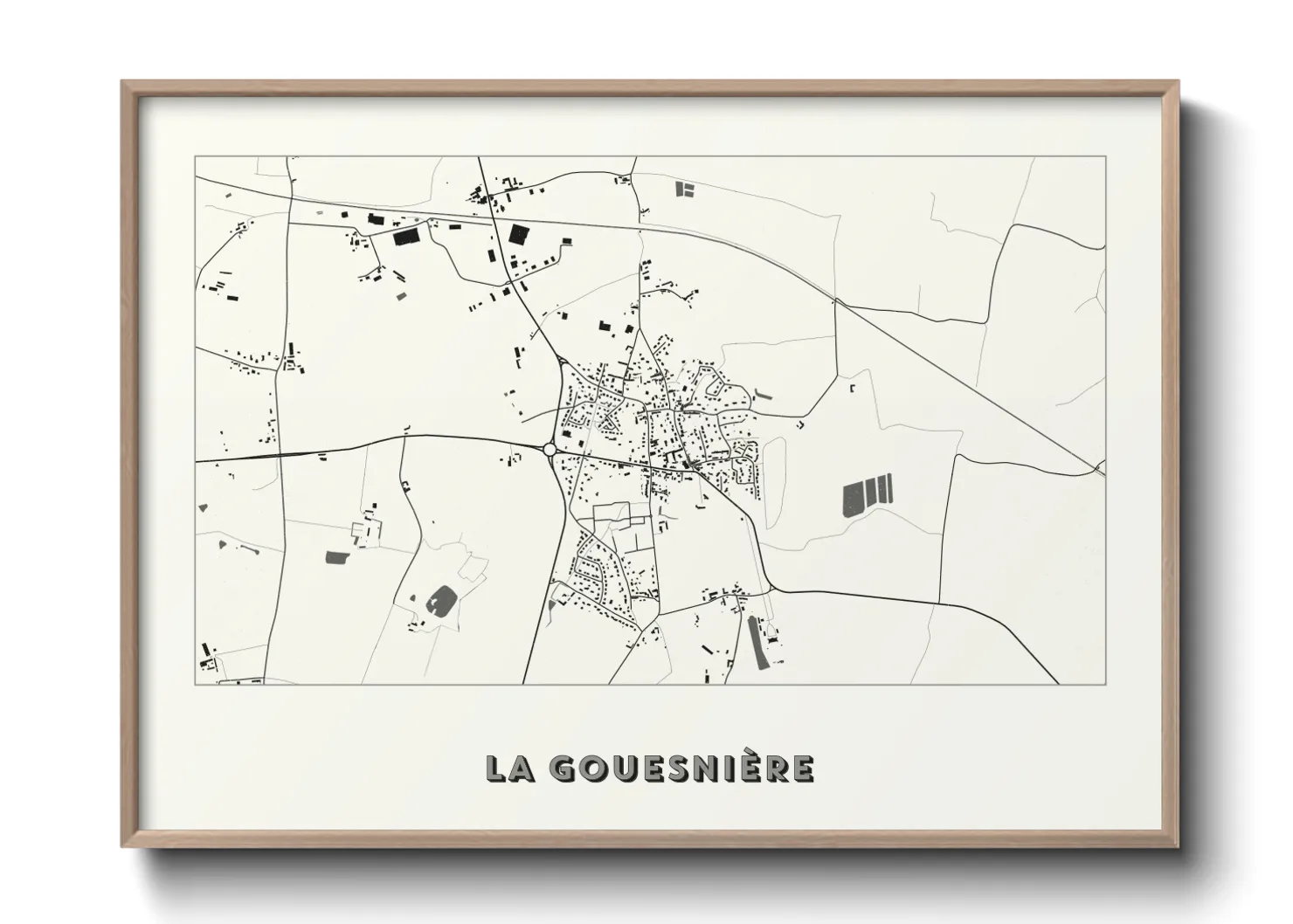 Une affiche de carte sur La Gouesnière