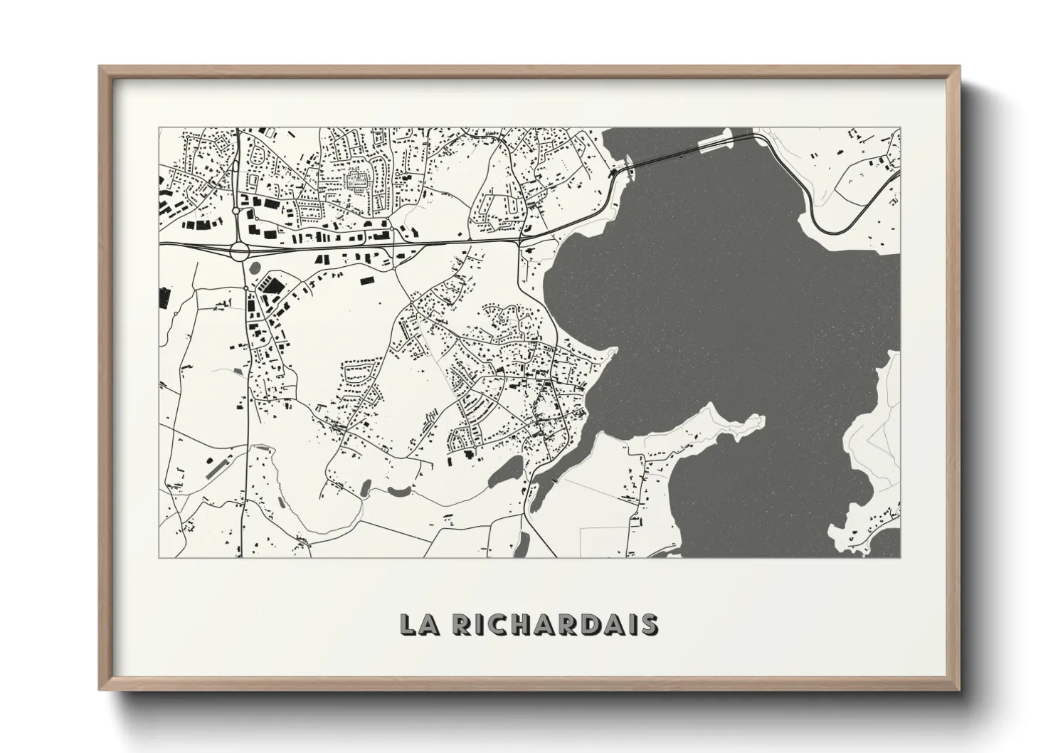 Une affiche de carte sur La Richardais