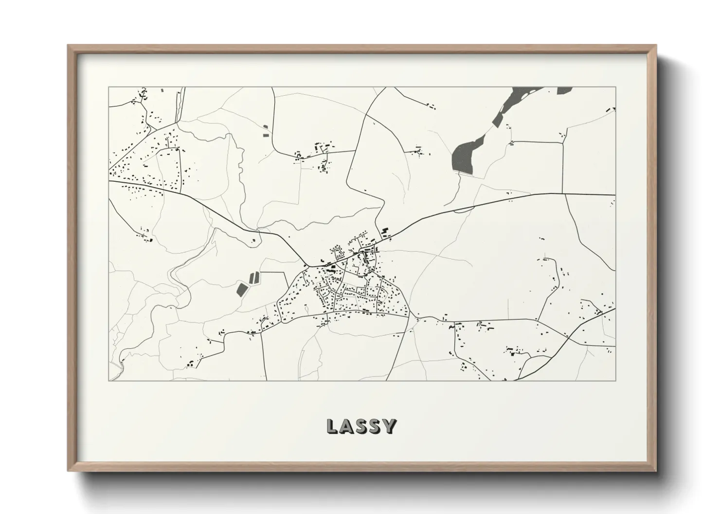 Une affiche de carte sur Lassy
