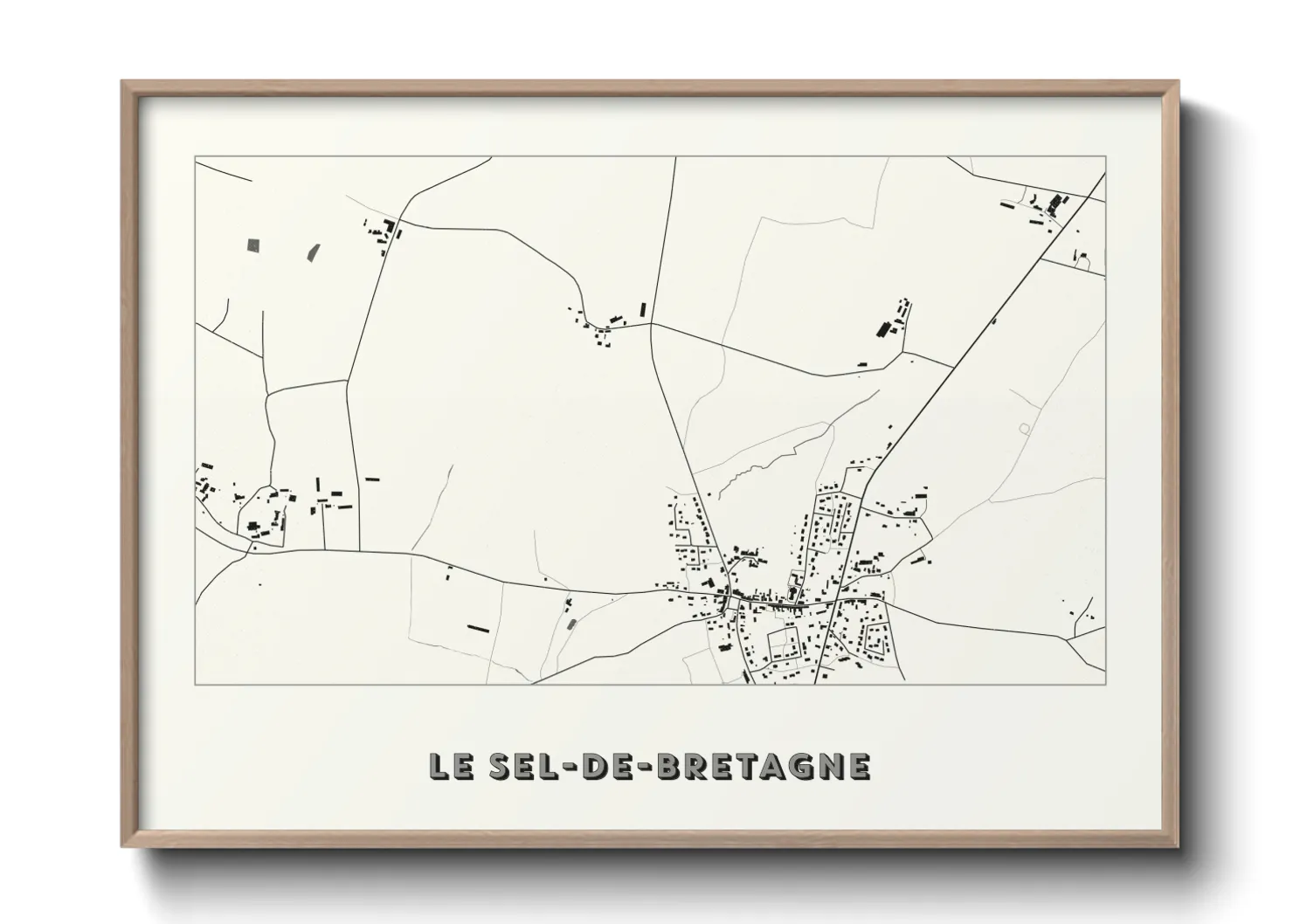 Une affiche de carte sur Le Sel-de-Bretagne