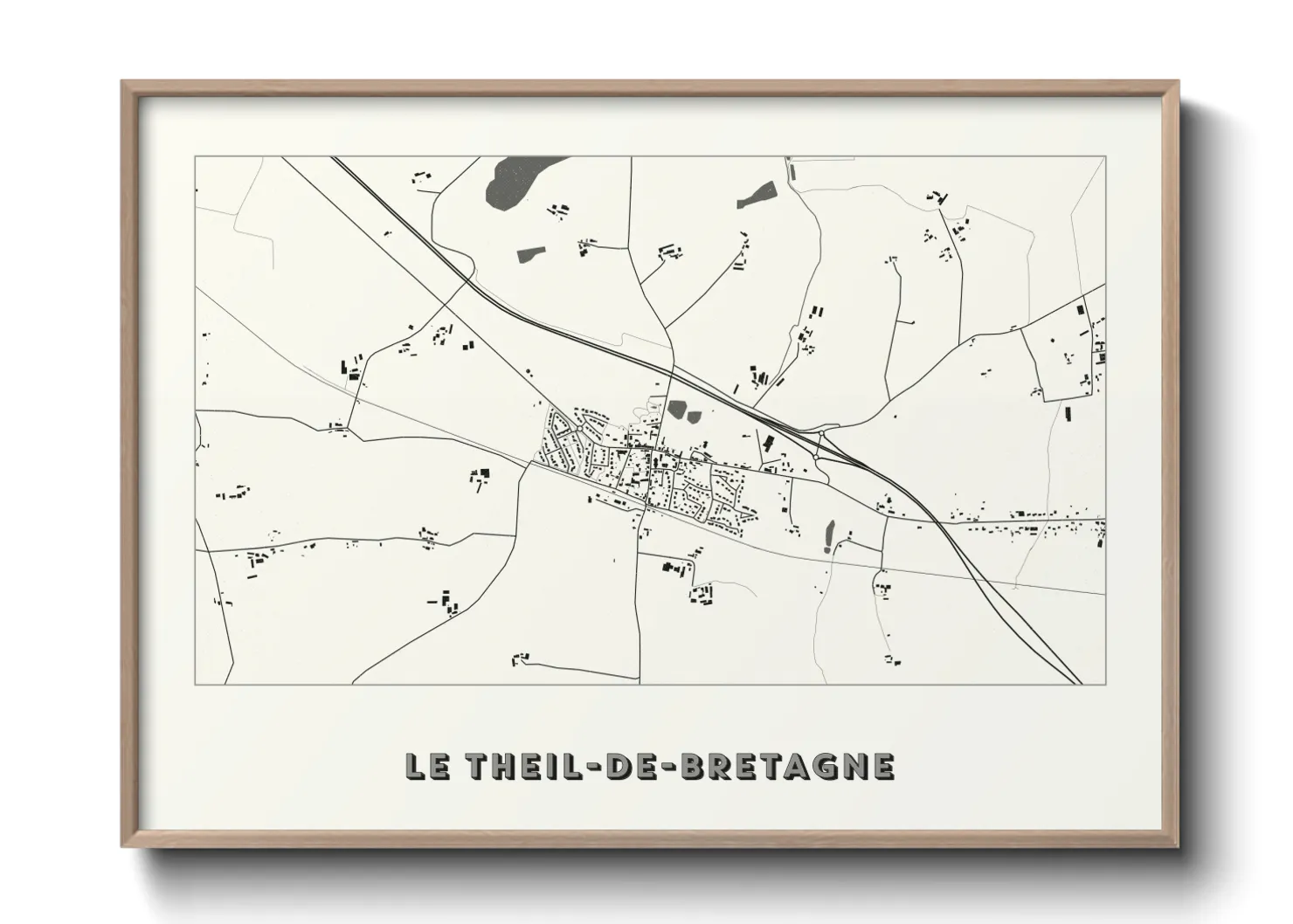 Une affiche de carte sur Le Theil-de-Bretagne