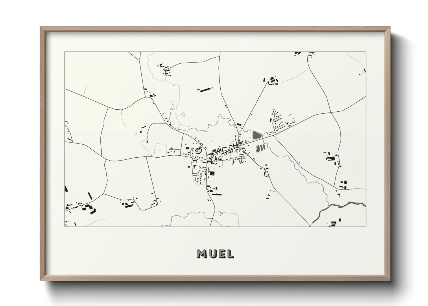 Une affiche de carte sur Muel