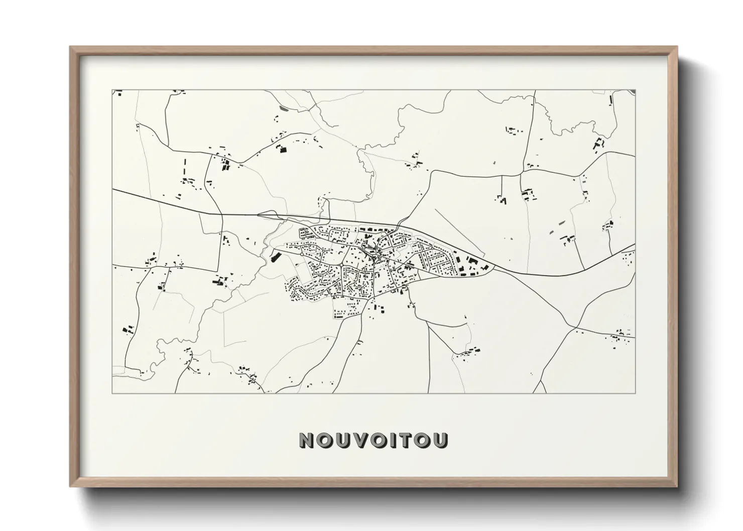 Une affiche de carte sur Nouvoitou