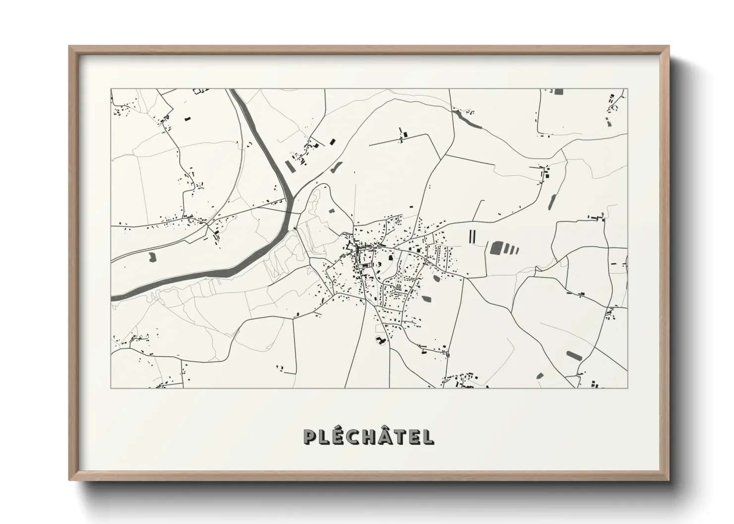 Une affiche de carte sur Pléchâtel