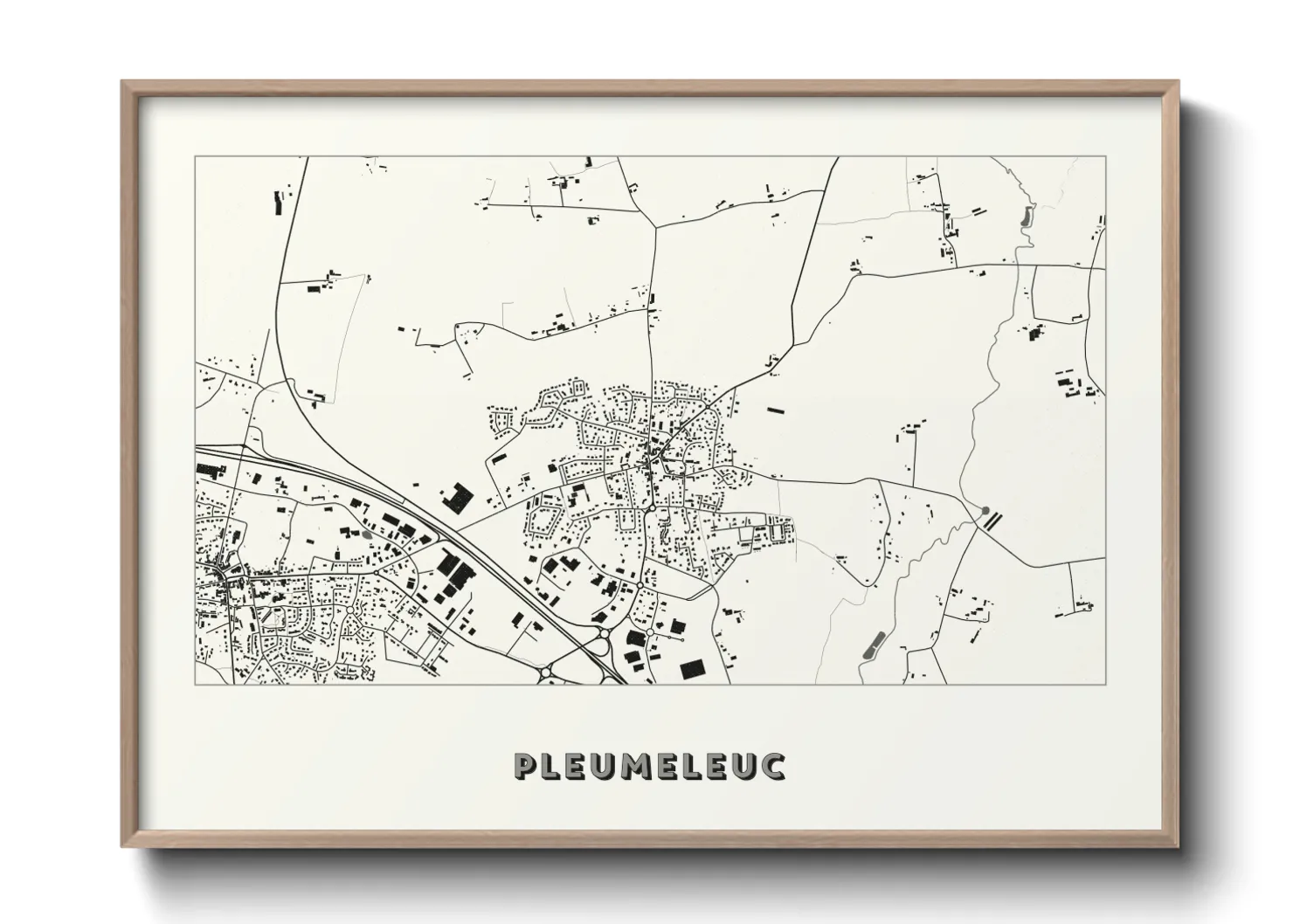 Une affiche de carte sur Pleumeleuc