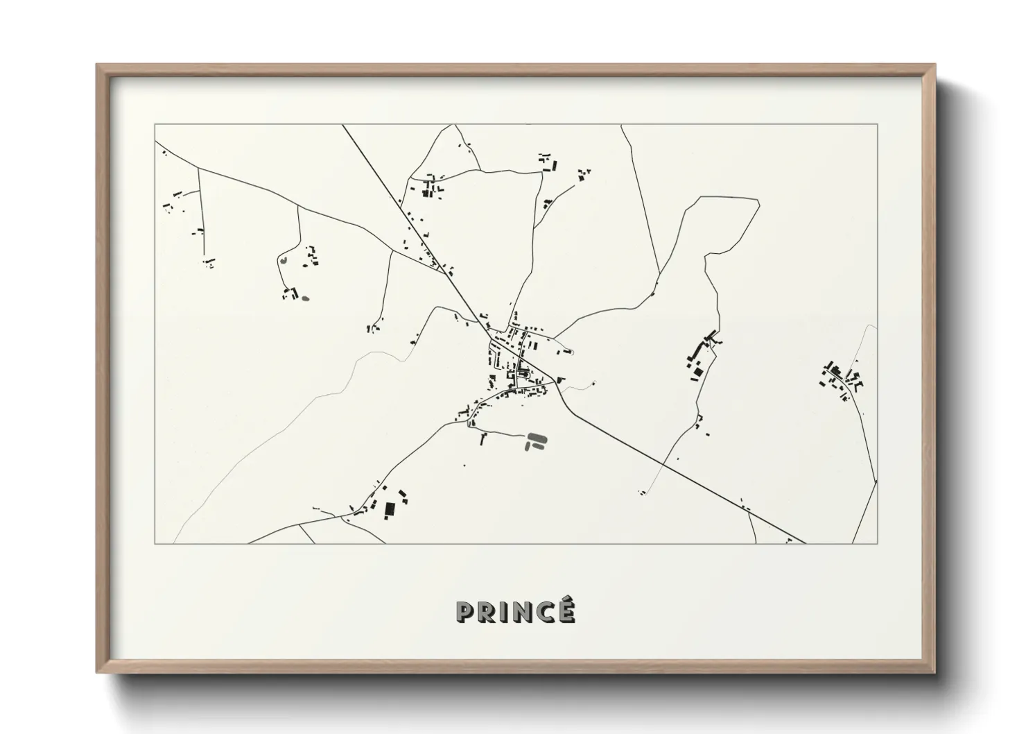 Une affiche de carte sur Princé