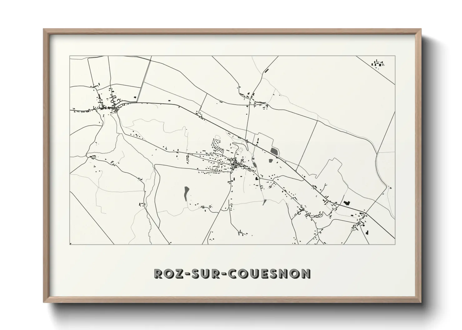 Une affiche de carte sur Roz-sur-Couesnon