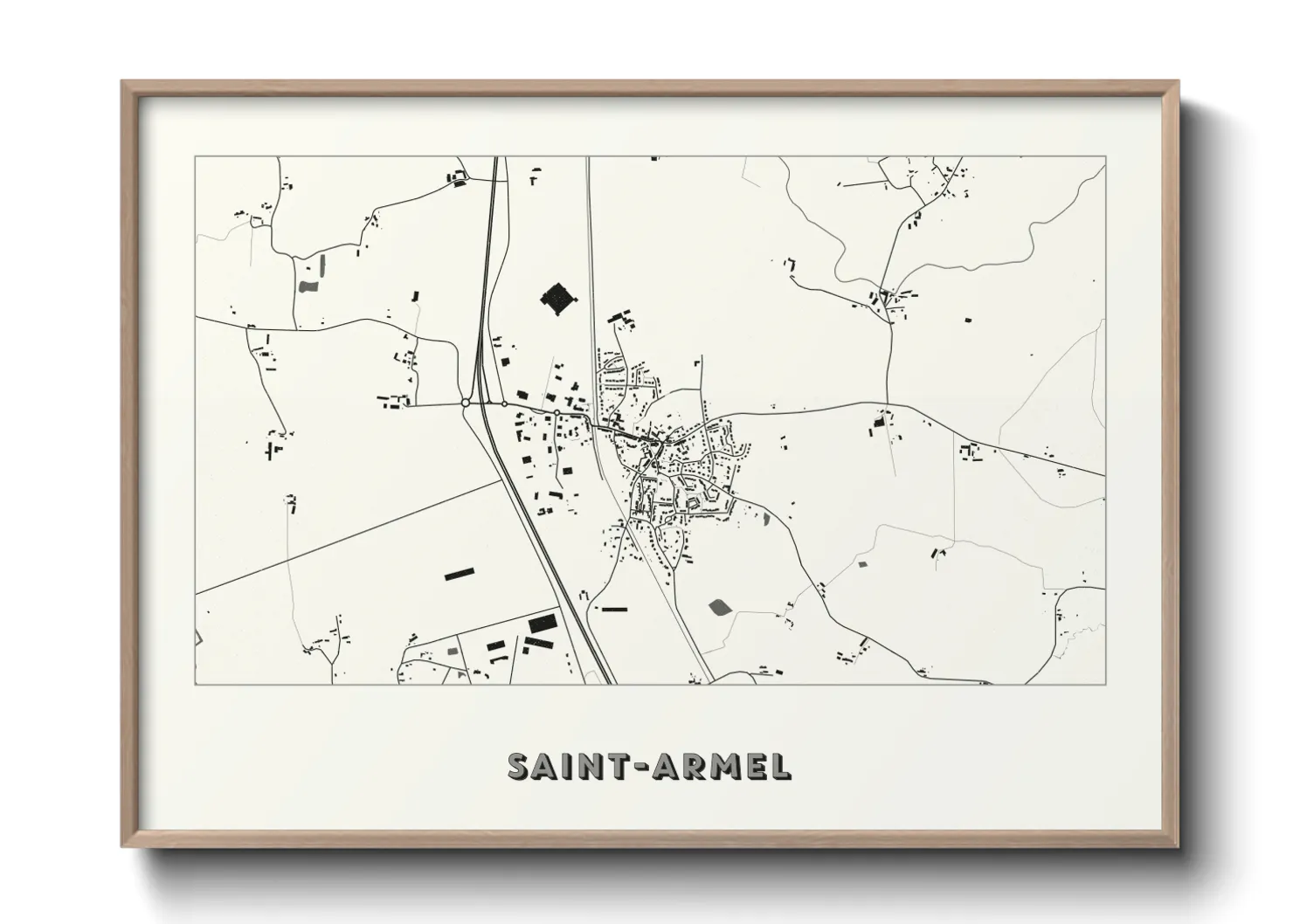 Une affiche de carte sur Saint-Armel